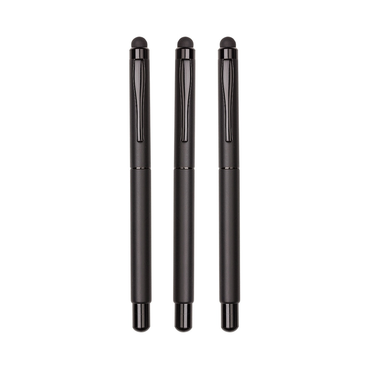 2-in-1 Stylus Metal Roller Pen | Write & Touch | All-Black
