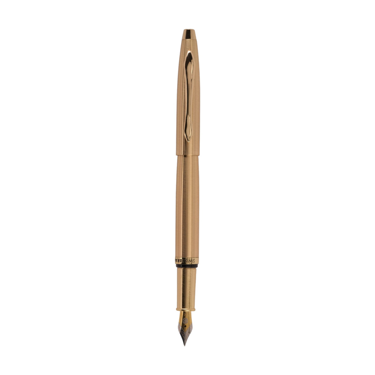 SWISSBRAND Opulent 2520 High-gloss gold lacquer Fountain Pen with gold trim