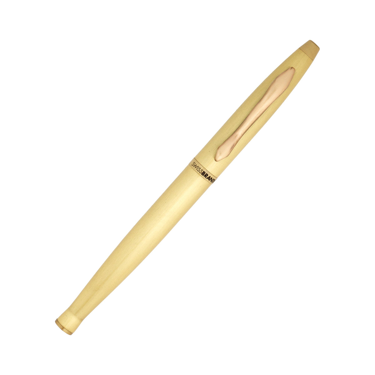 SWISSBRAND Opulent 2521 Matte gold Rollerball & Ballpoint Pen with gold trim