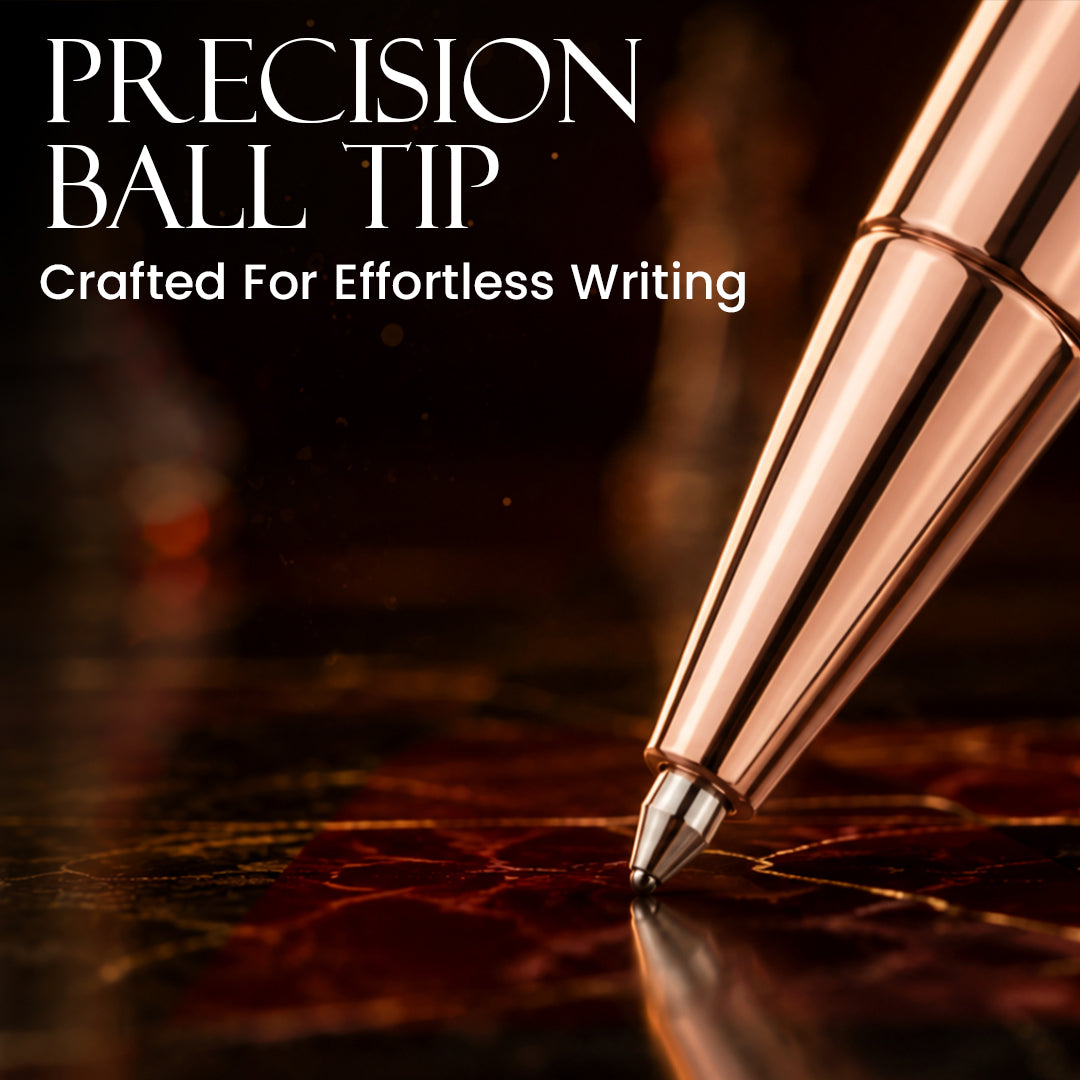Krown Metal Ball Pen - Set Of 2 - Gold & Rose Gold