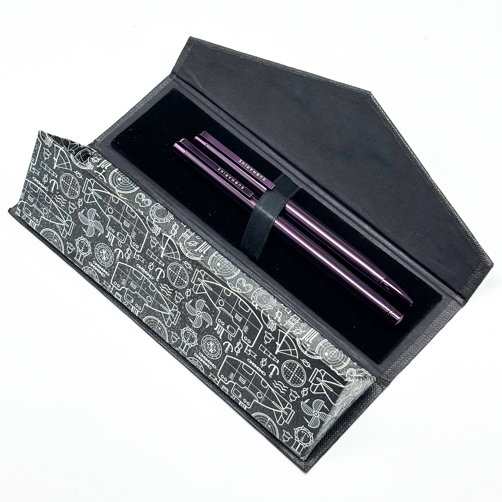 Purple Plate Ball Pen & Roller Pen Combo(Pack Of 2) with combo box