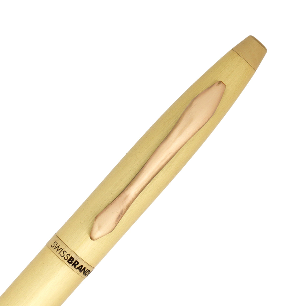 SWISSBRAND Opulent 2521 Matte gold Rollerball Pen with gold trim