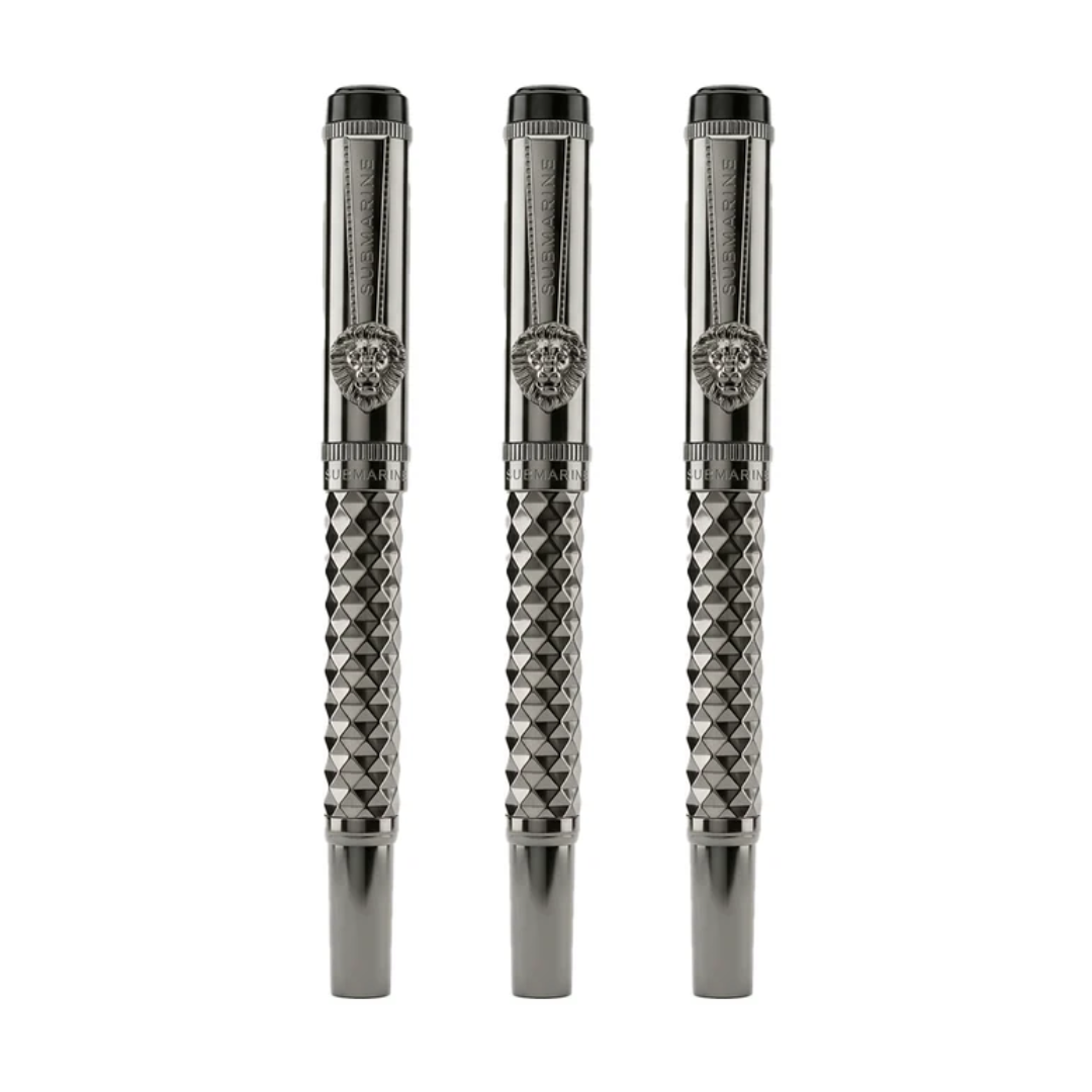 Royal Edition Lion Metal Roller Pen  - Set of 3