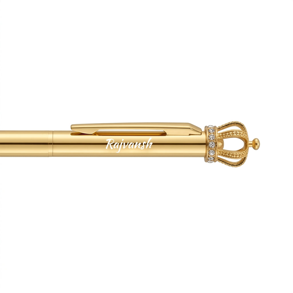 Krown Metal Ball Pen - Set Of 2 - Gold & Rose Gold