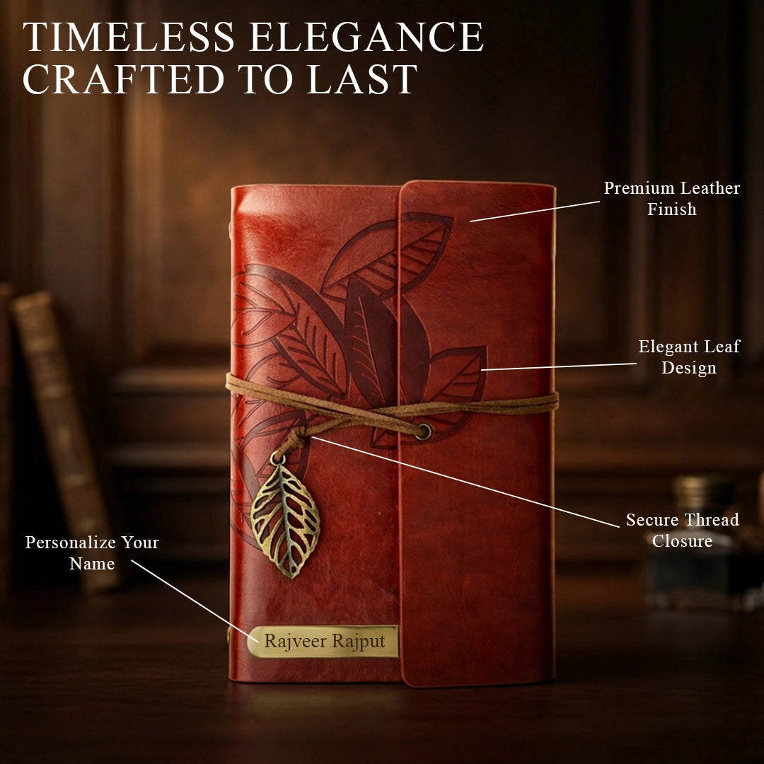 Peacock Feather Pen & Diary Set