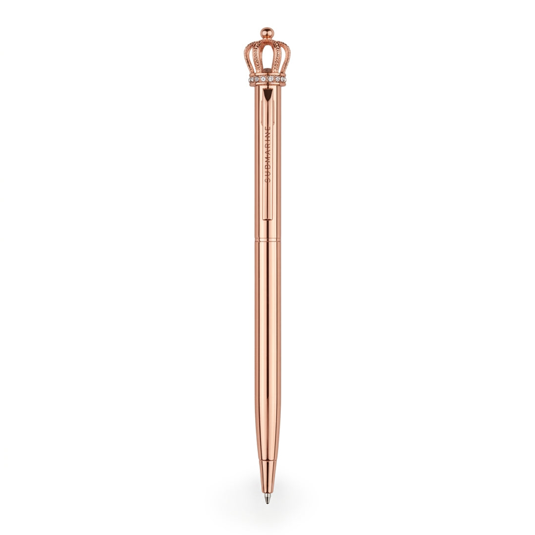 Krown Metal Ball Pen - Set Of 2 - Gold & Rose Gold