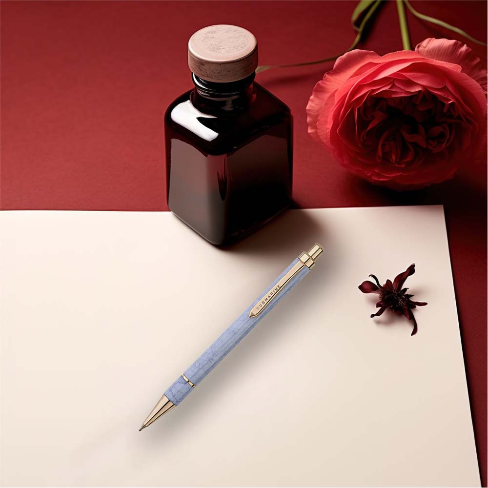 Retractable Marble Grey Ball Pen