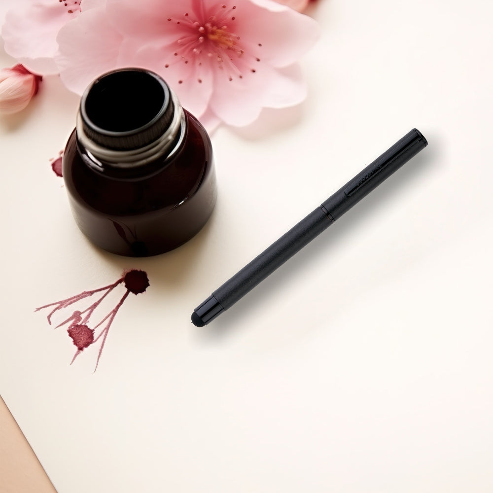 Submarine Pens Black Powder Coated Series with Stylus Personalised with ...