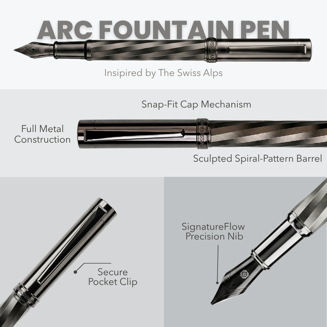 Ashler Arc Rollerball & Fountain Pen Set