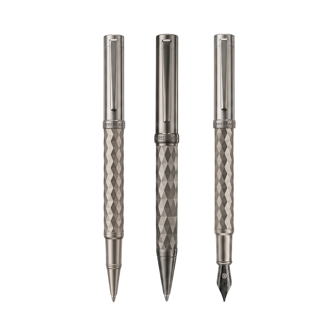 Ashler Crest Ballpoint, Rollerball & Fountain Pen Set
