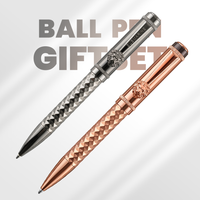 Royal Edition Lion Metal Ball Pen - Set of 2 - Rose Gold & Gun Metal