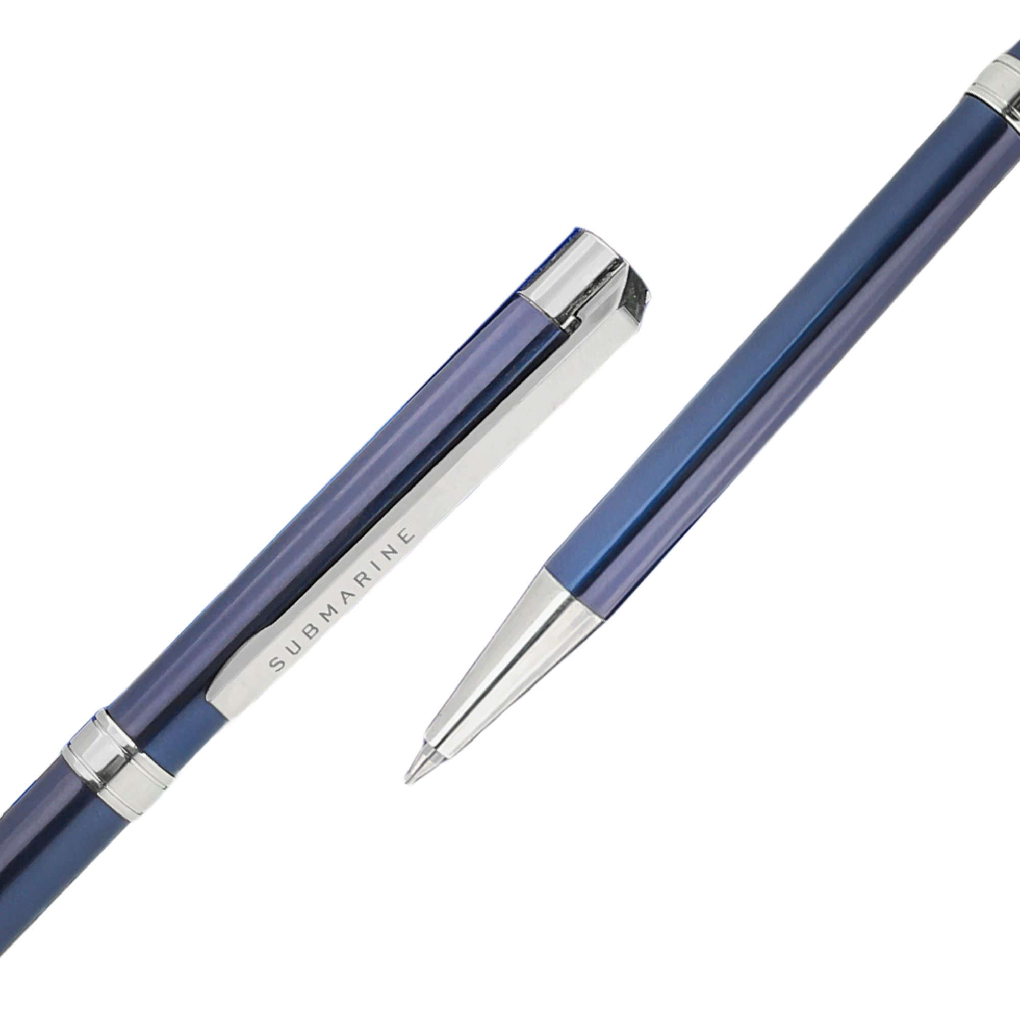 Blue Chrome Ball Pen