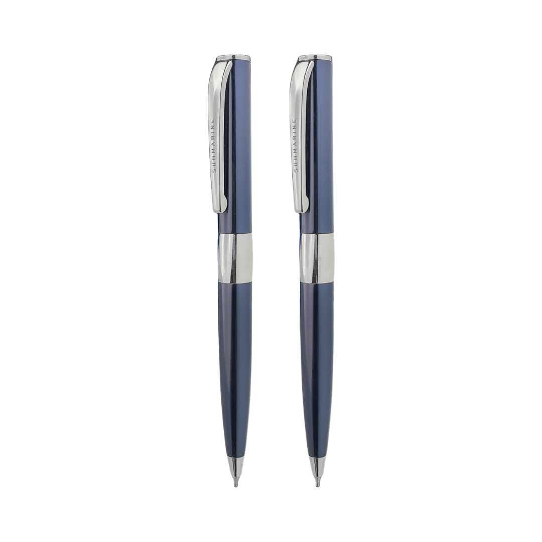 Blue Chrome Ball Pen