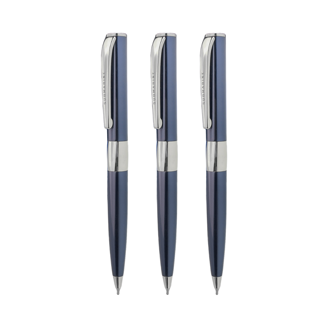 Blue Chrome Ball Pen