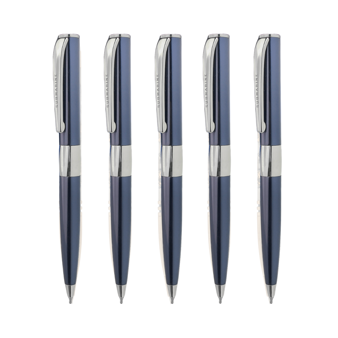 Blue Chrome Ball Pen