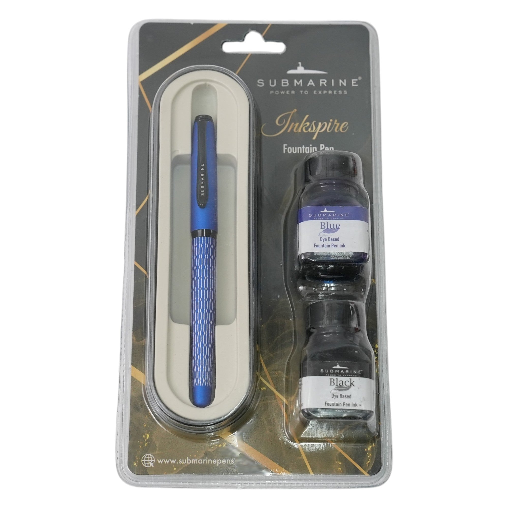 Inkspire Blue Fountain Pen Set