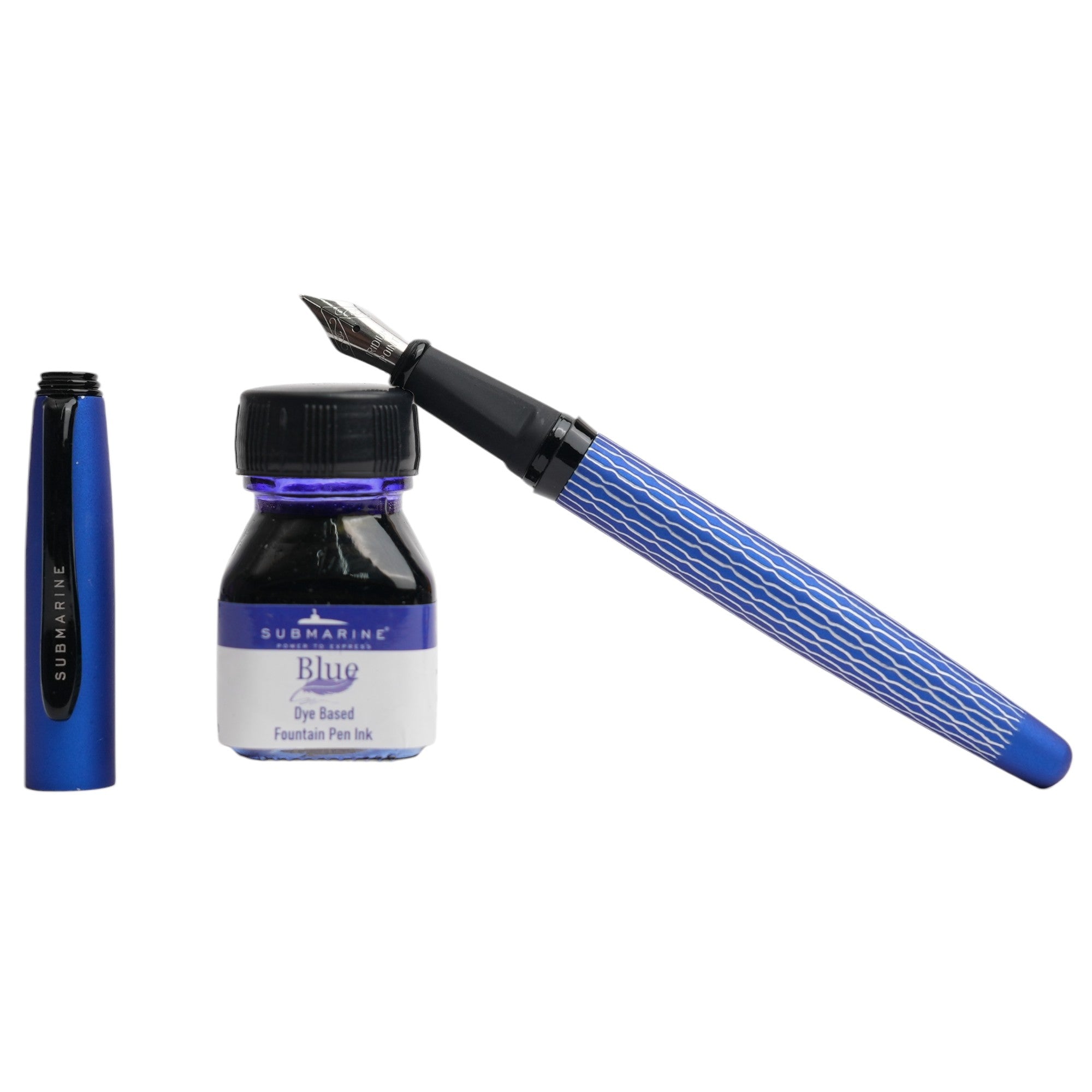 Inkspire Blue Fountain Pen Set