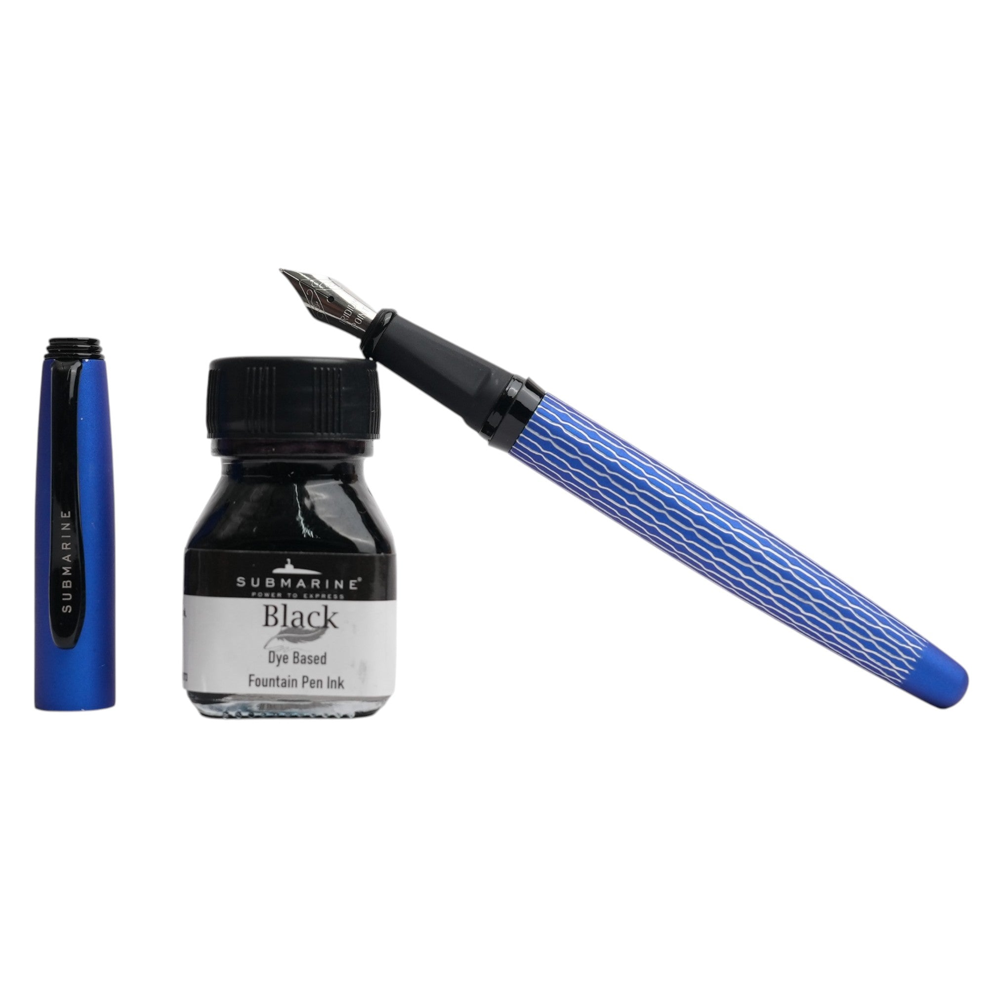Inkspire Blue Fountain Pen Set