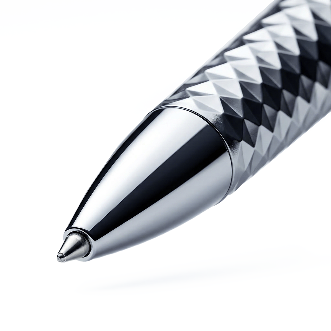 Royal Edition Lion Metal Fountain Pen with Diamond Cut Finish Ball Pen