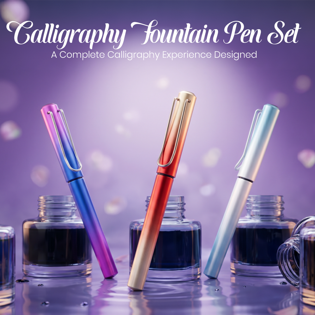 Calligraphy Fountain Pen Set – Pack of 3
