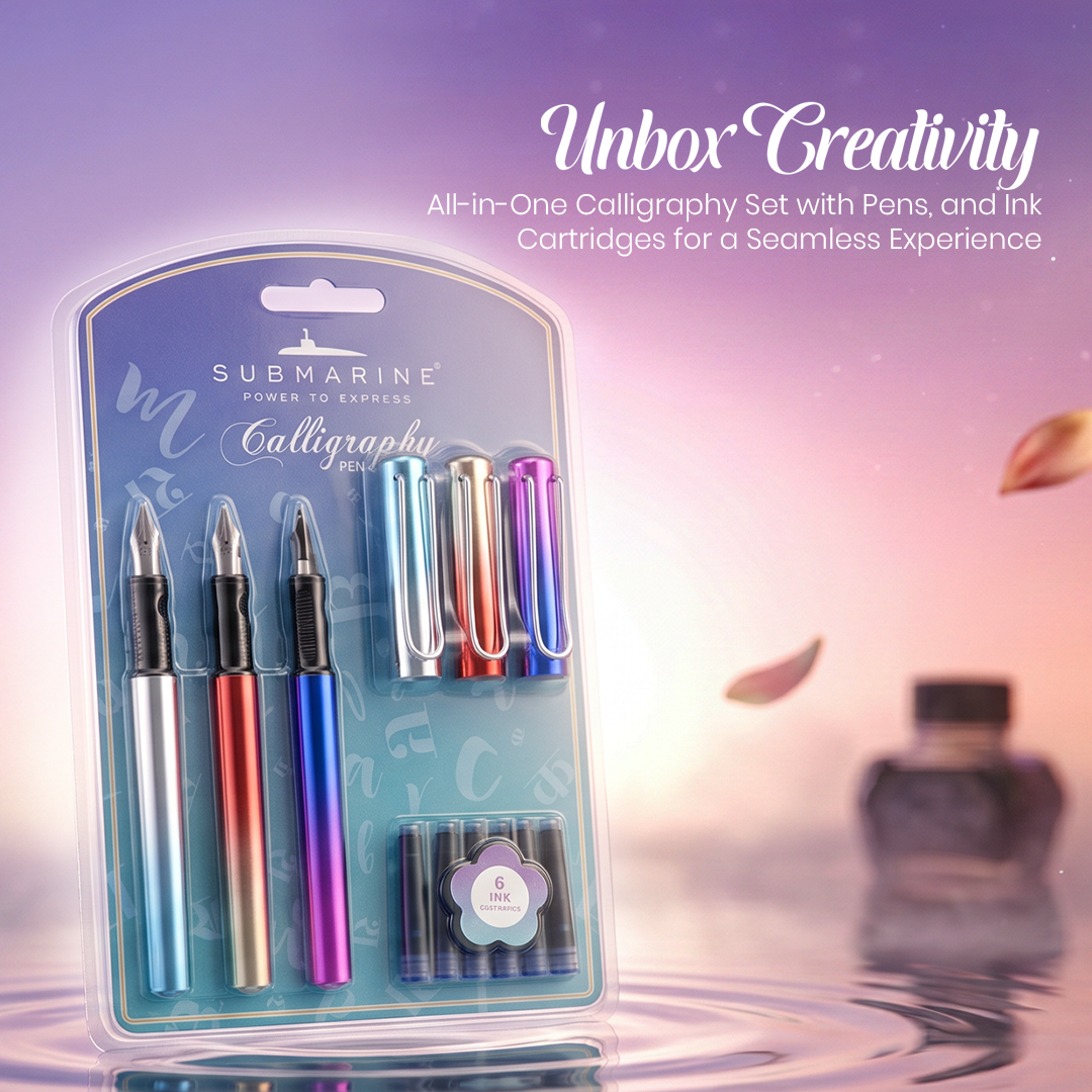 Calligraphy Fountain Pen Set – Pack of 3