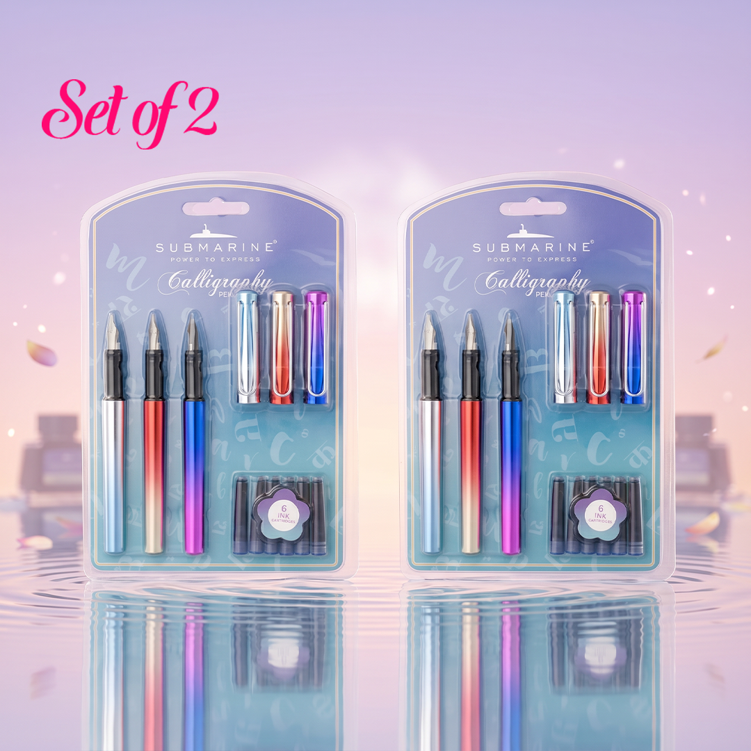 Calligraphy Fountain Pen Set – Pack of 3