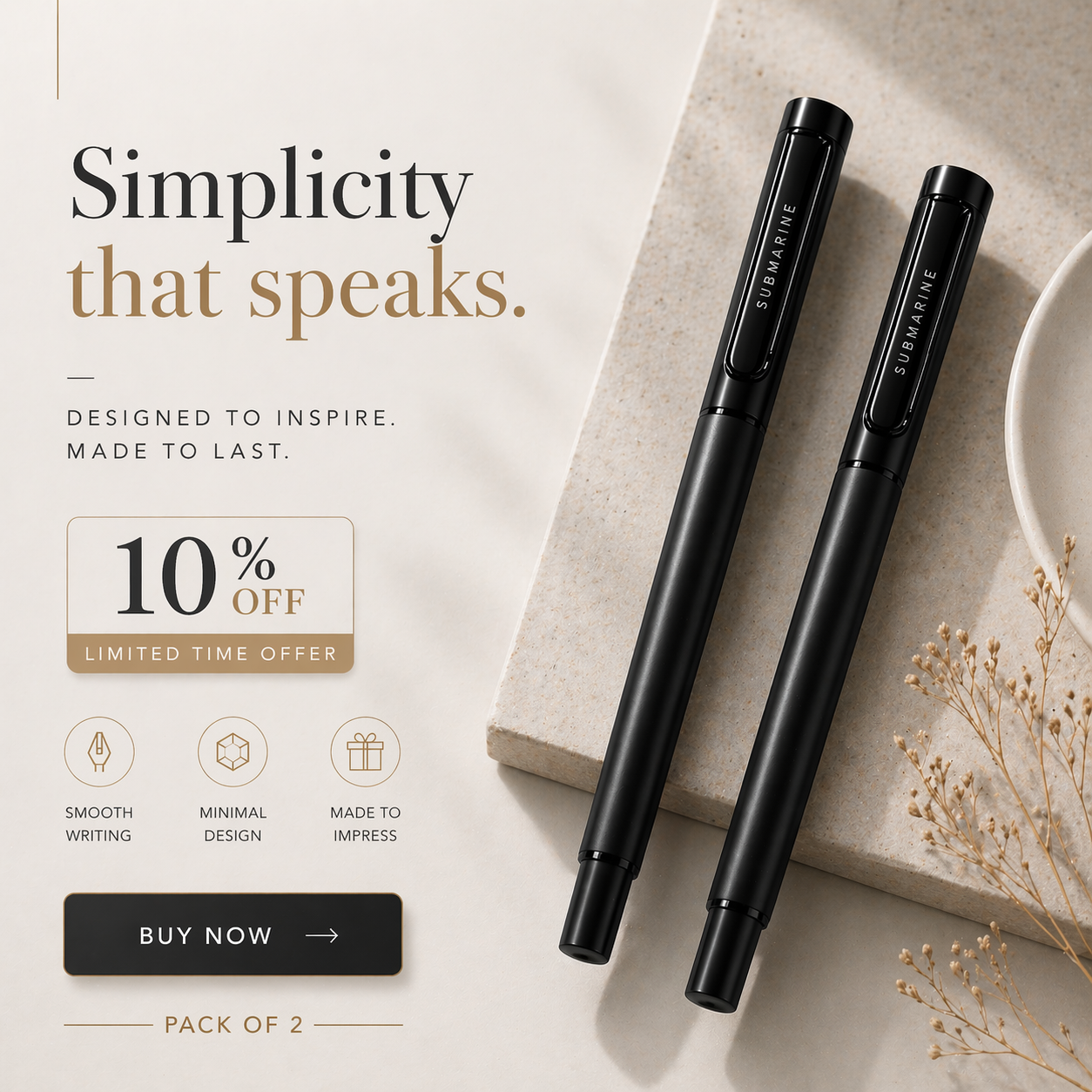 Wireclip Metal Roller and Ball Pen Set
