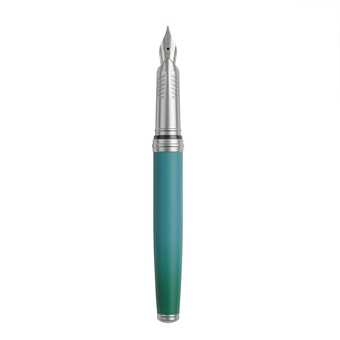 Horizon Dual Shade Fragrance Roller & Fountain Pen Set - Cool Water Teal Blue