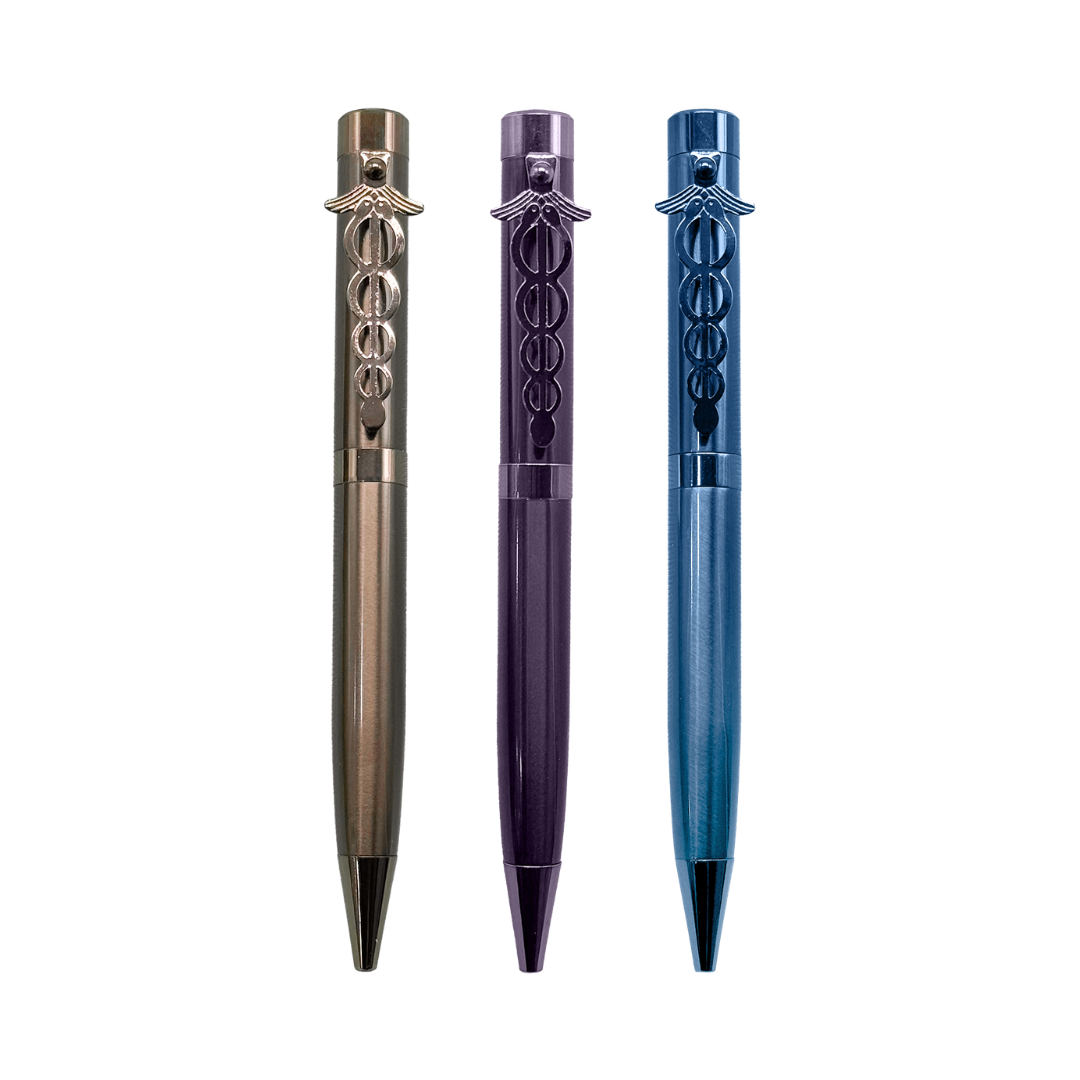Doctor Clip Plated Ball Pen - Pack of 3