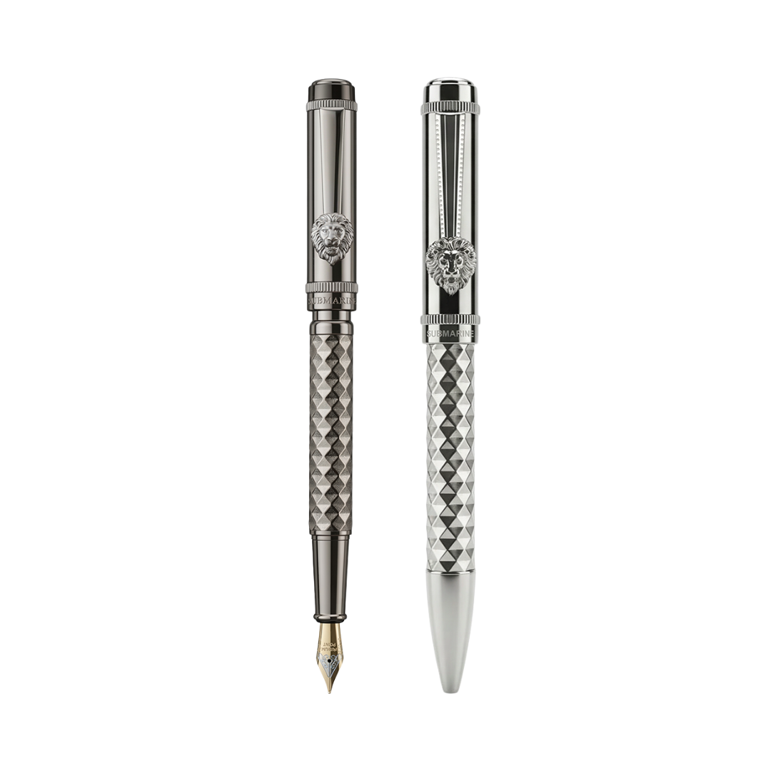 Royal Edition Lion Metal Ball & Fountain Pen Set