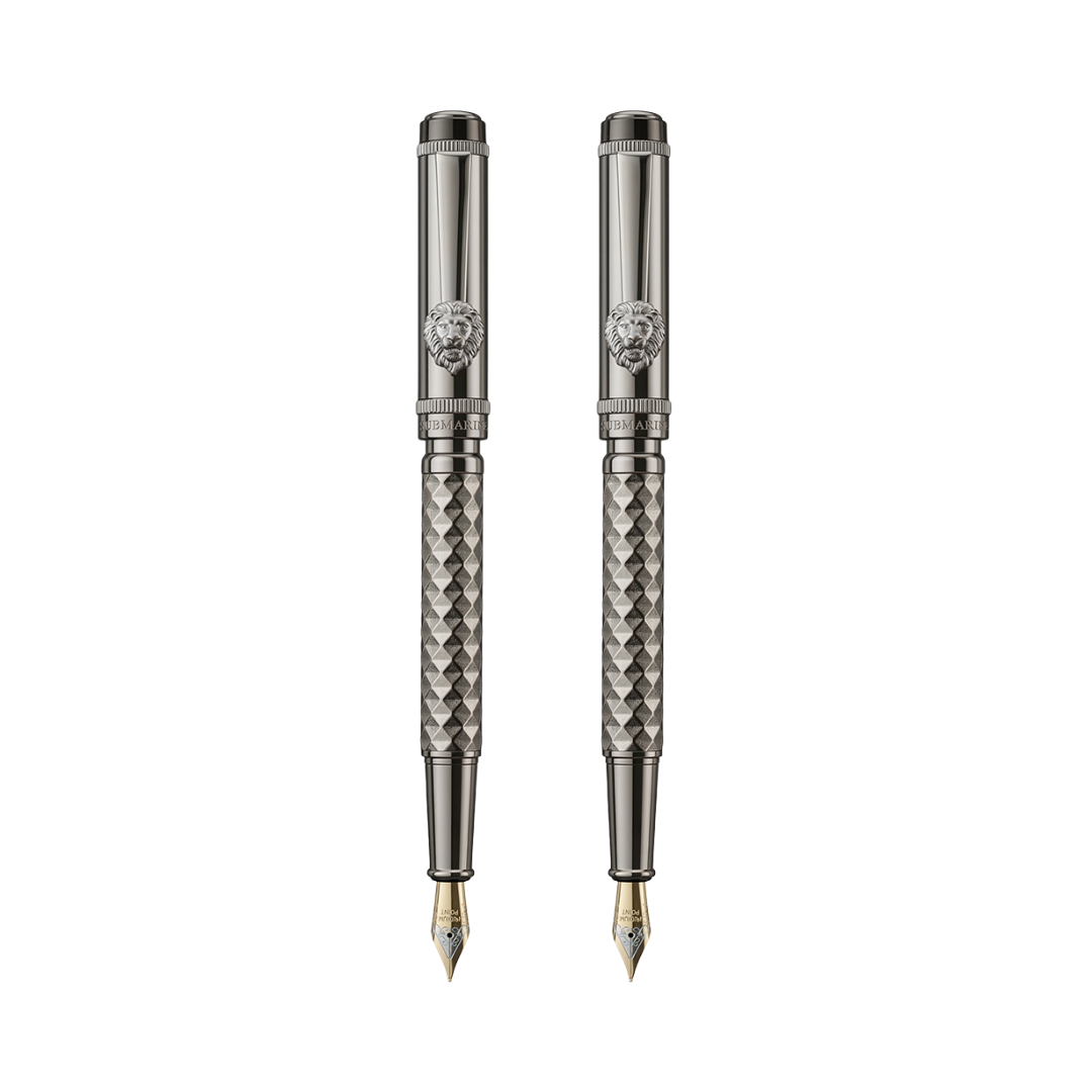 Royal Edition Lion Metal Fountain Pen - Set of 2