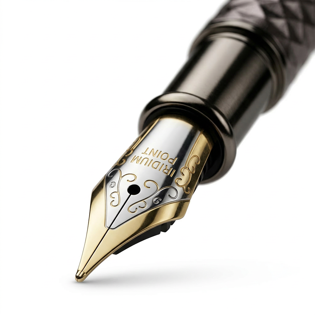 Royal Edition Lion Metal Fountain Pen with Diamond Cut Finish Fountain Pen