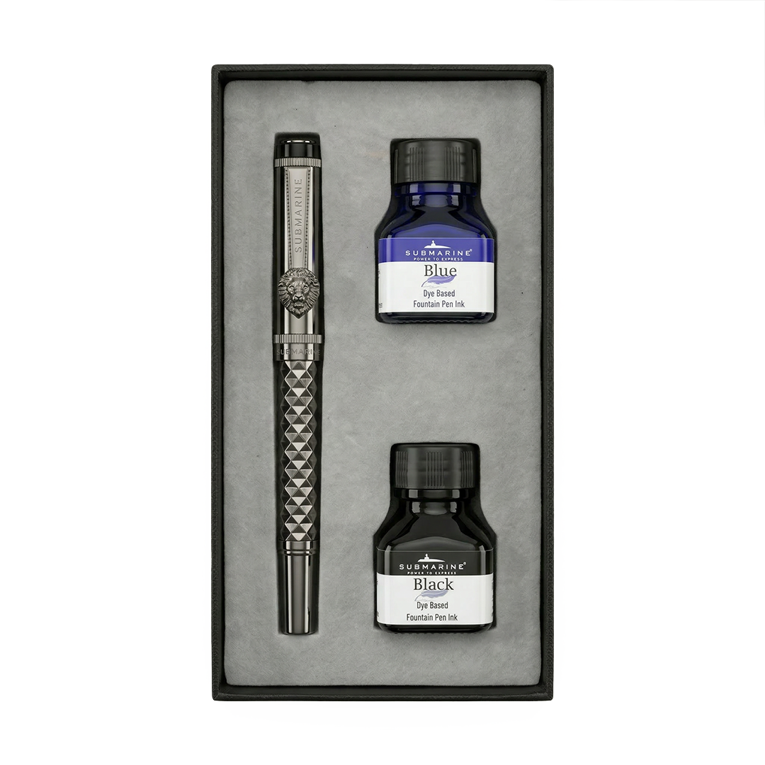 Royal Edition Lion Metal Ball & Fountain Pen Set