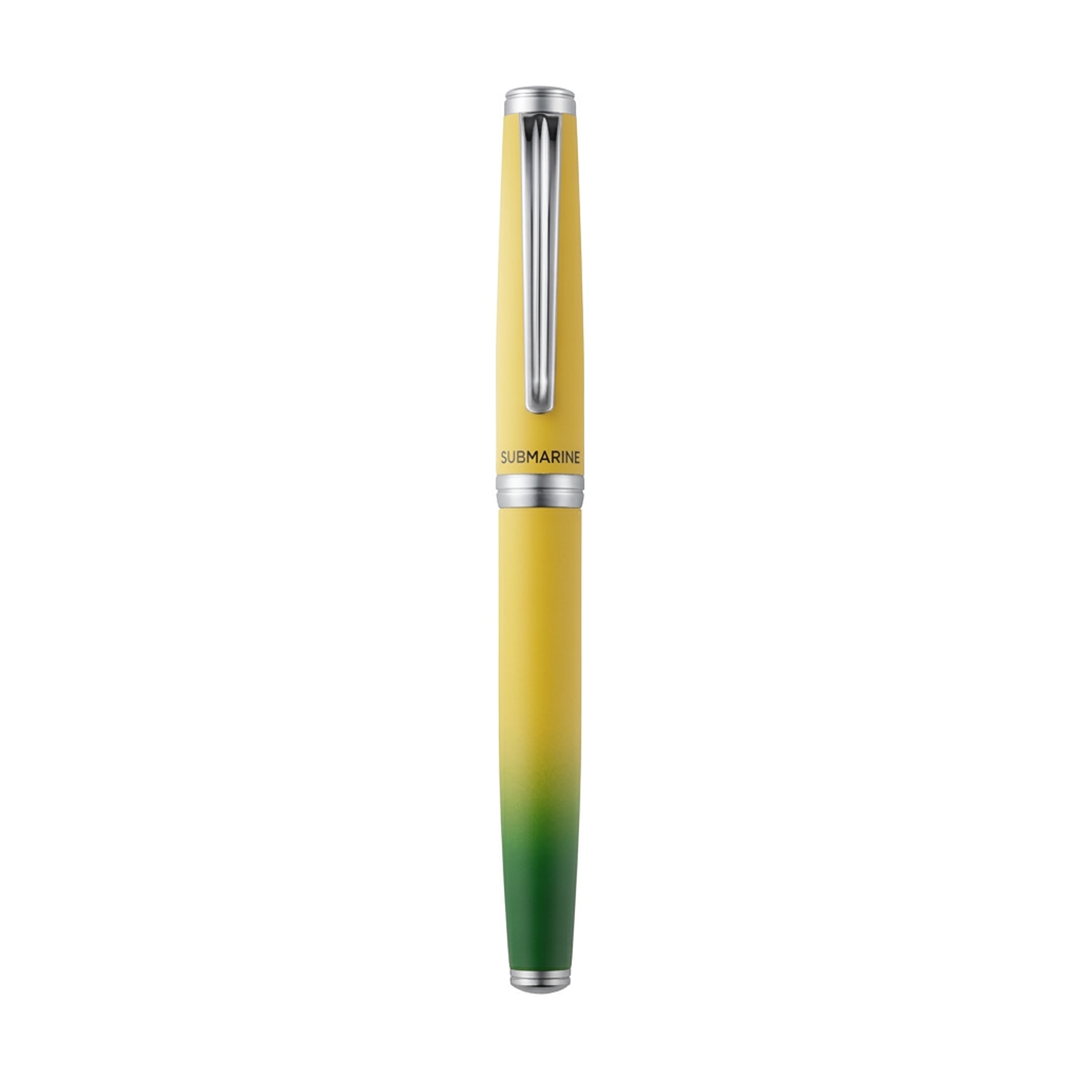 Horizon Dual Shade Fragrance Roller & Fountain Pen Set - Lemon Green