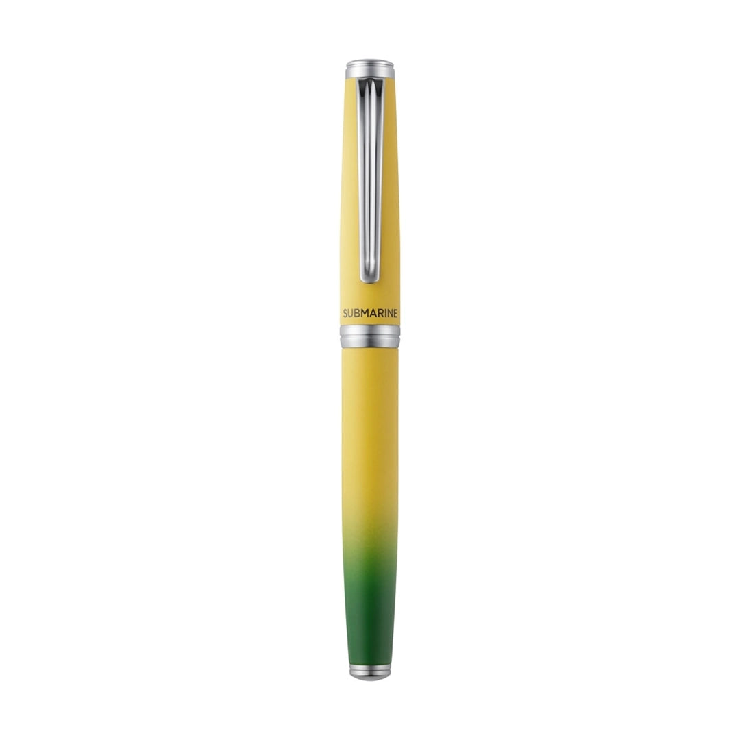 Horizon Dual Shade Fragrance Roller & Fountain Pen Set - Lemon Green