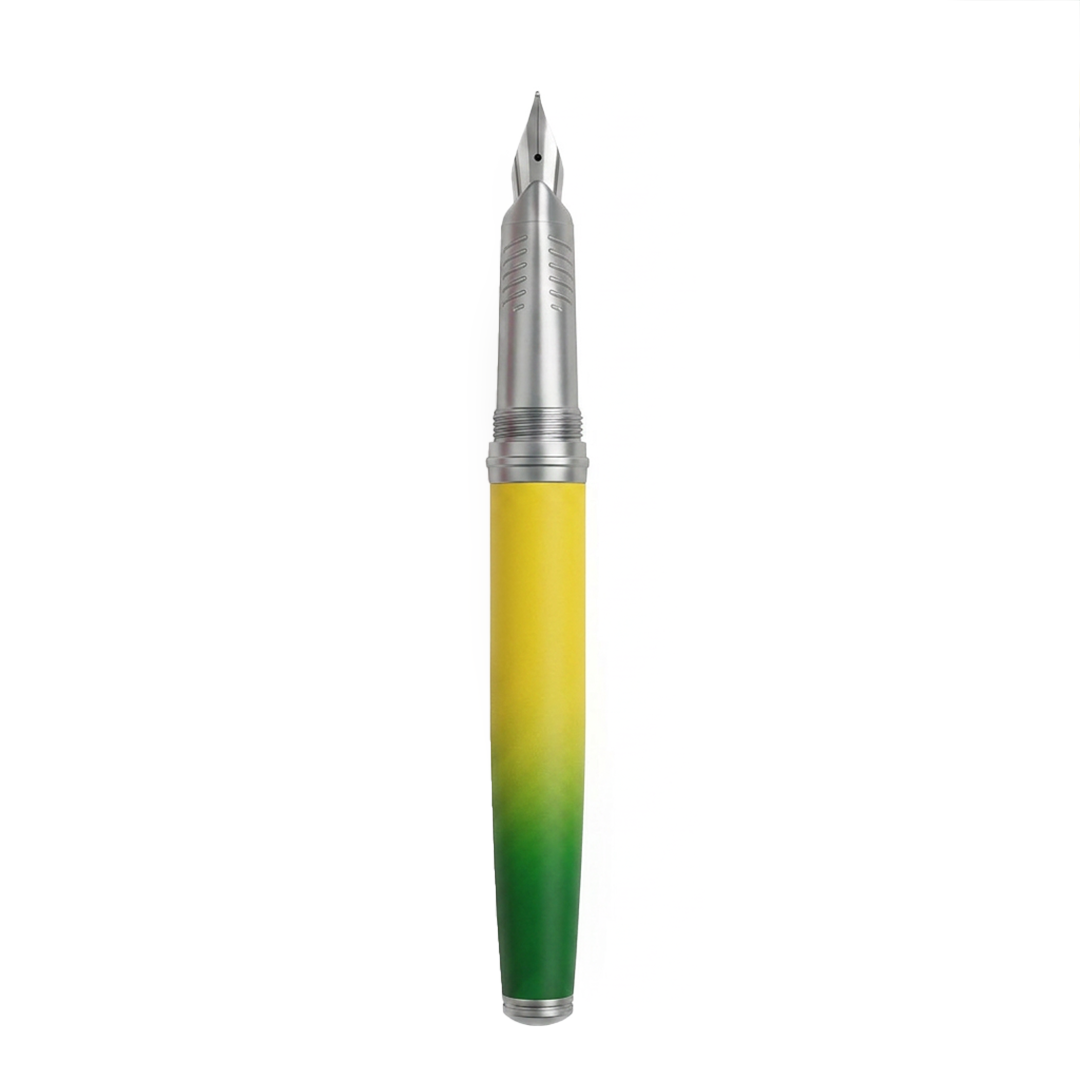 Horizon Dual Shade Fragrance Roller & Fountain Pen Set - Lemon Green