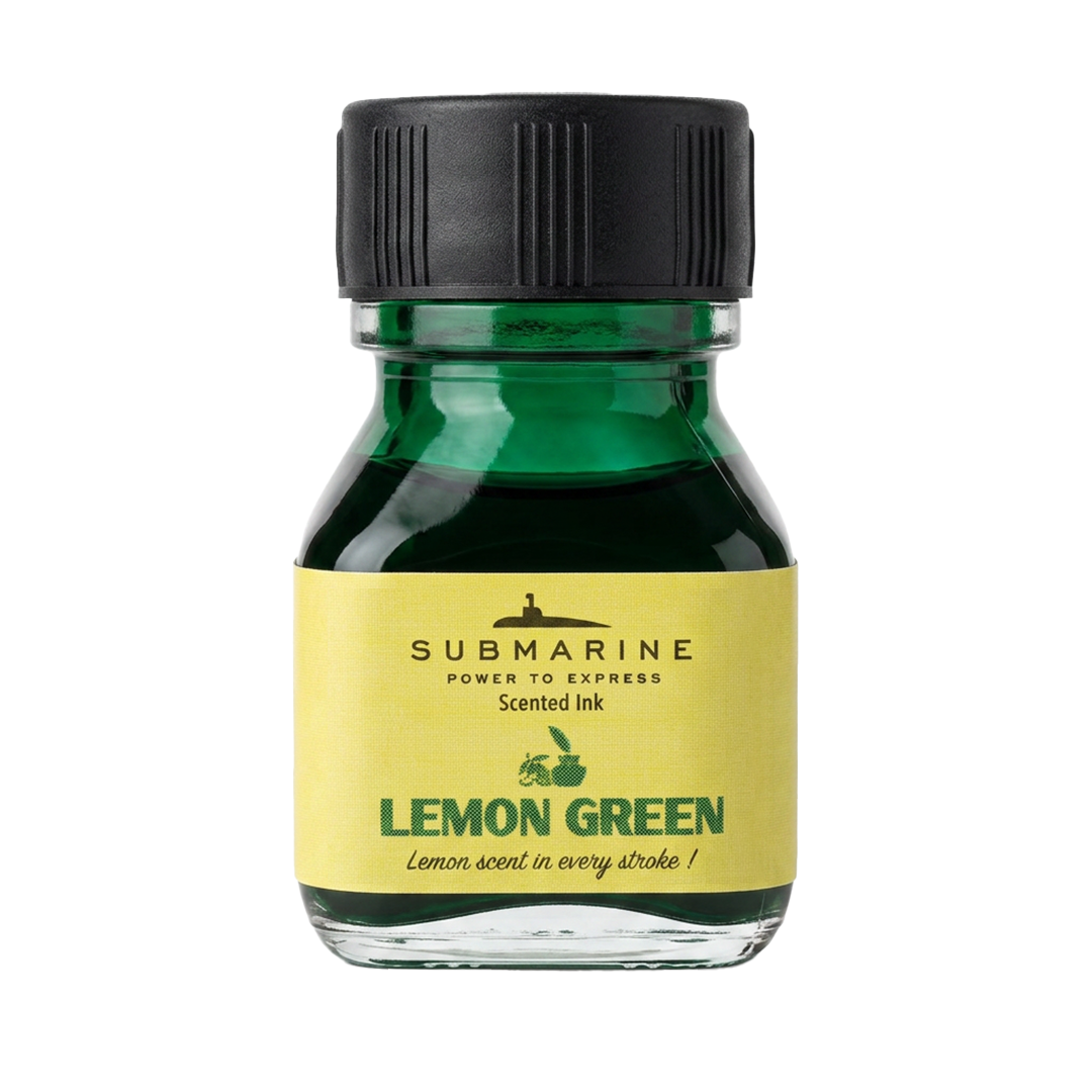 Horizon Dual Shade Fragrance Roller & Fountain Pen Set - Lemon Green