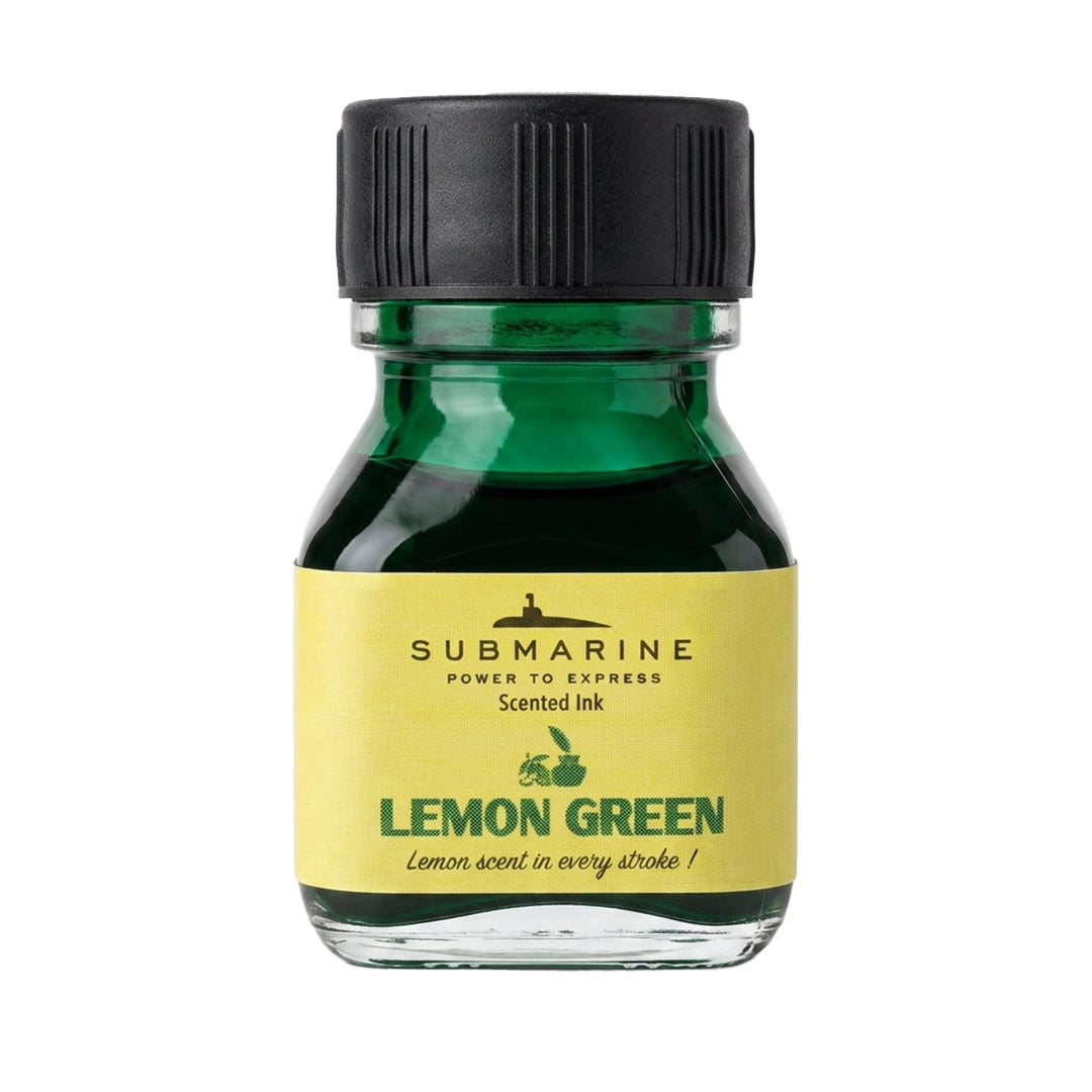 Horizon Dual Shade Fragrance Roller & Fountain Pen Set - Lemon Green