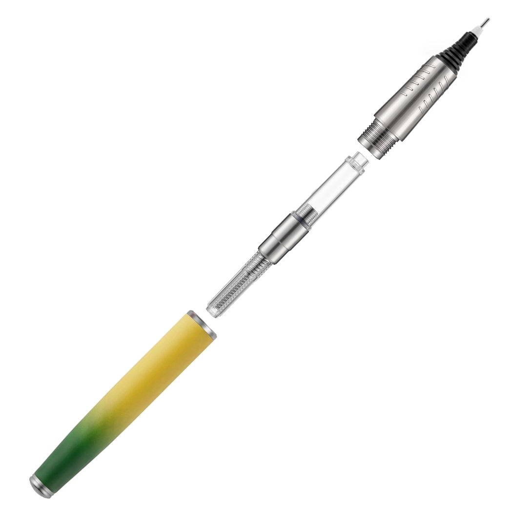 Horizon Dual Shade Fragrance Roller & Fountain Pen Set - Lemon Green