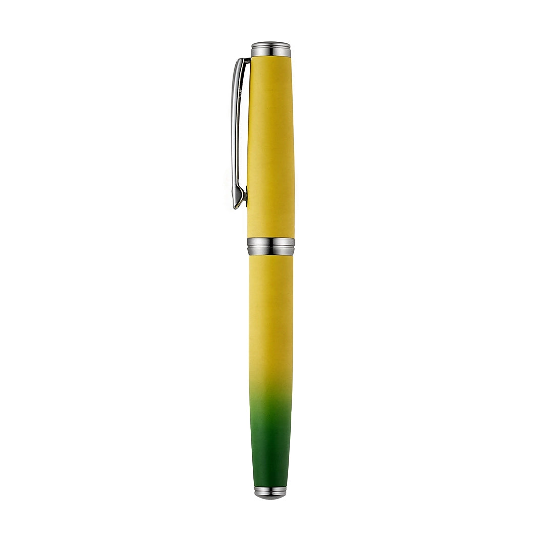 Horizon Dual Shade Fragrance Roller & Fountain Pen Set - Lemon Green