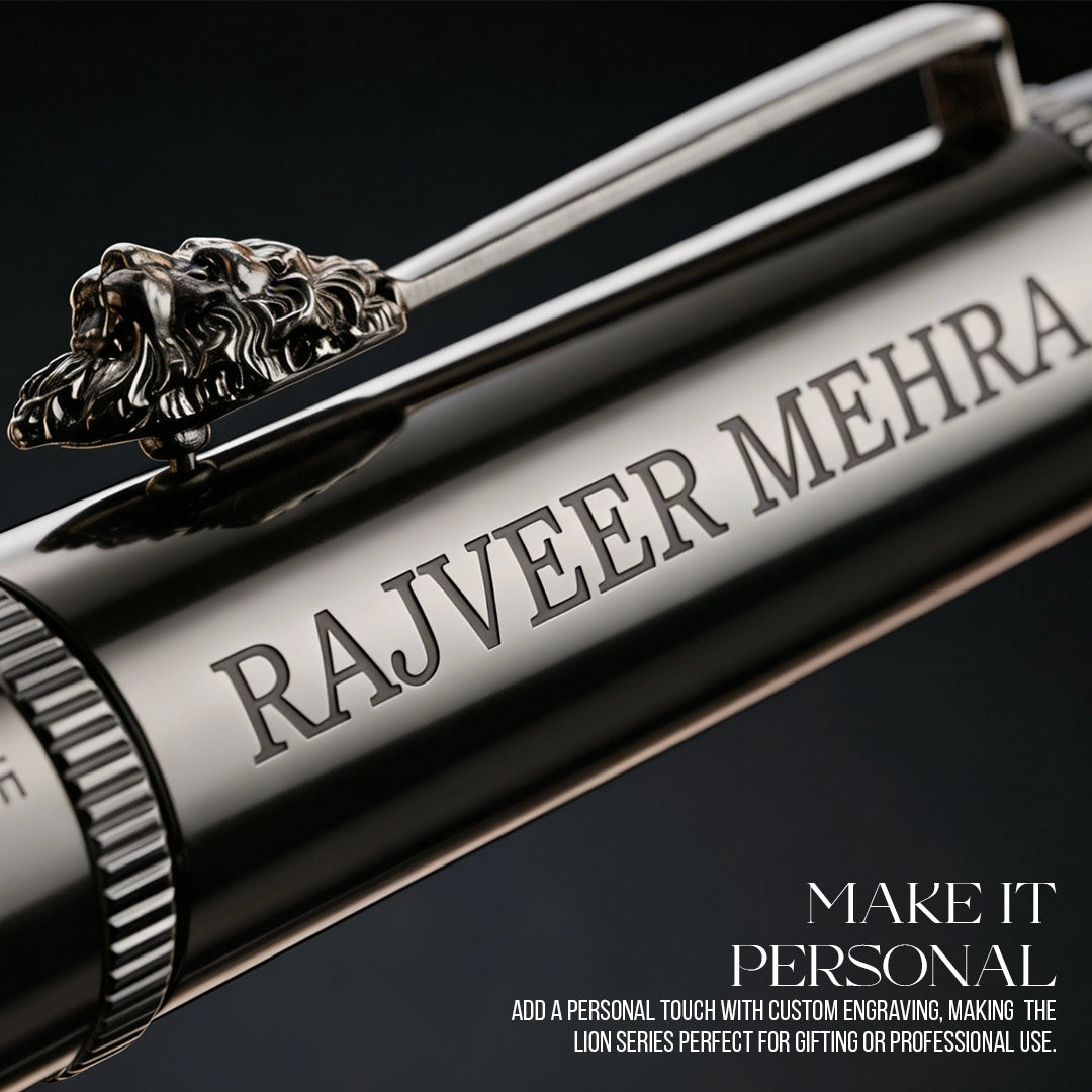 Royal Edition Lion Metal Ball Pen - Set of 5