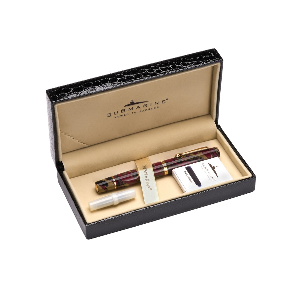 Ebonite Regal Marbled Fountain Pen