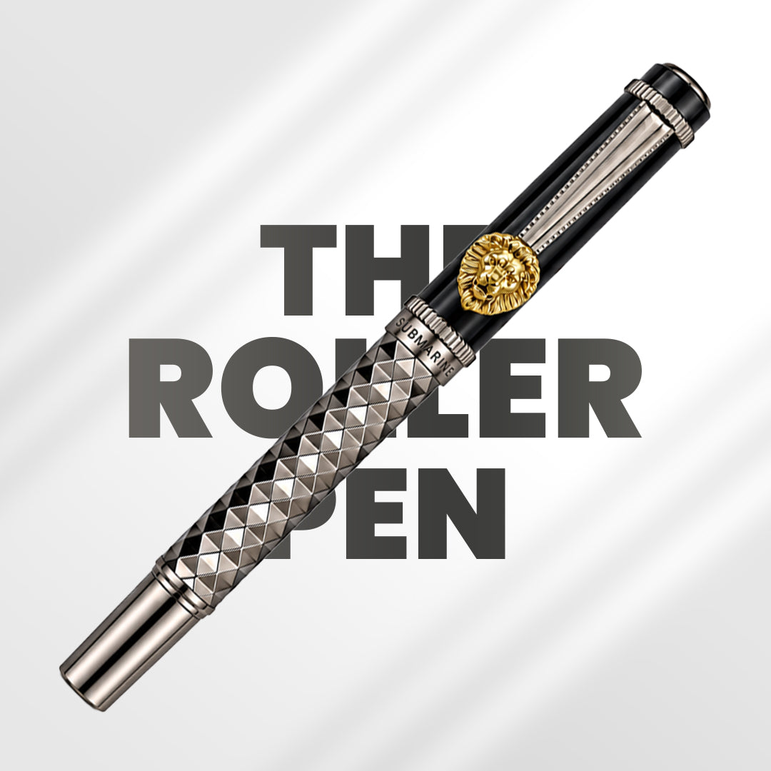 Royal Edition Lion Metal Roller Pen - Set of 2 - Gun Metal & Limited Edition