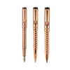 Royal Edition Lion Metal Roller, Ball, & Fountain Pen Set - Rose Gold