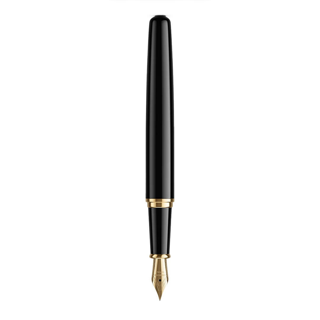 Royale Black & Gold Fountain Pen