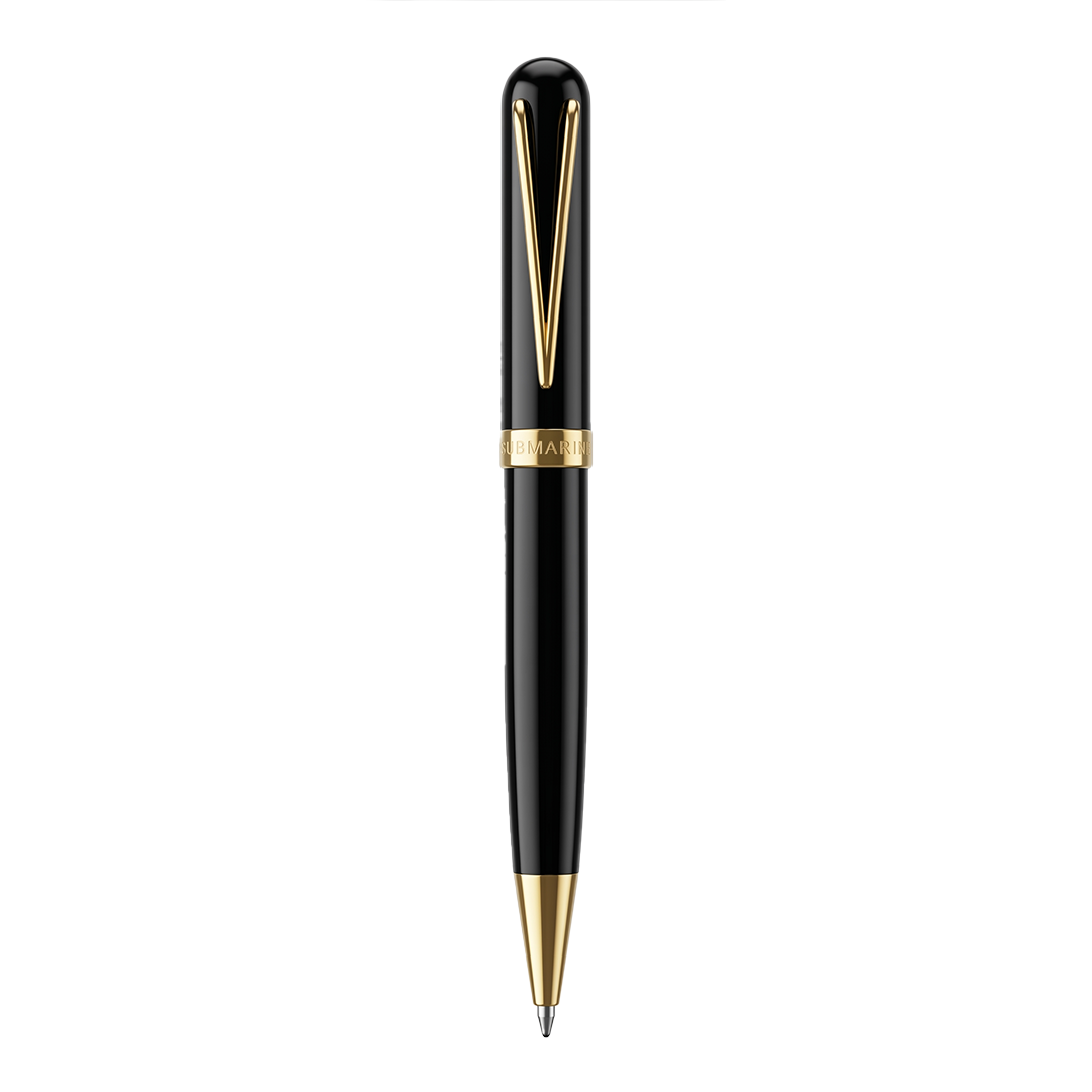 Royale Black - Gold Ball & Fountain Pen Set