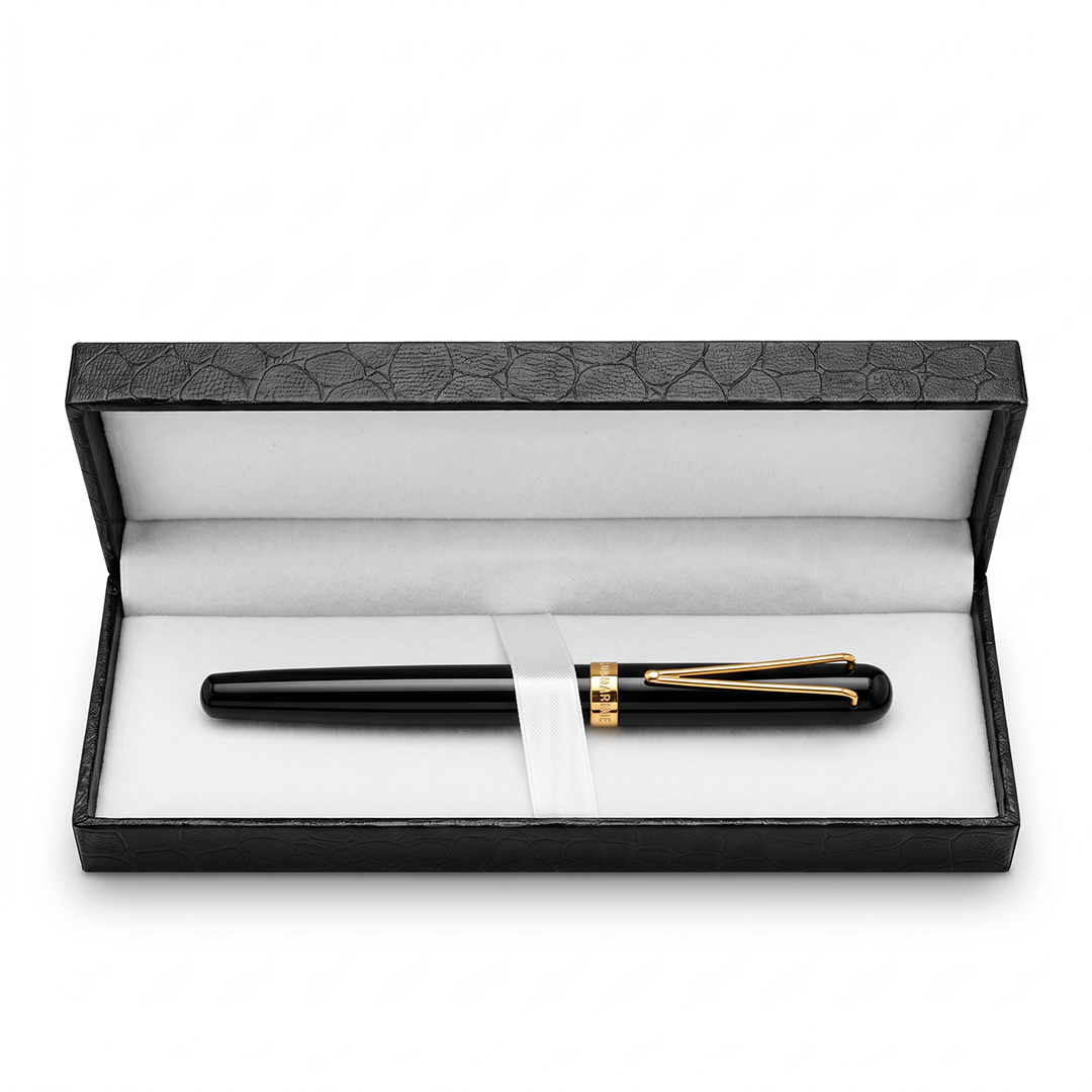 Royale Black - Gold Ball & Fountain Pen Set