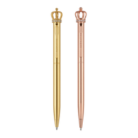 Krown Metal Ball Pen - Set Of 2 - Gold & Rose Gold