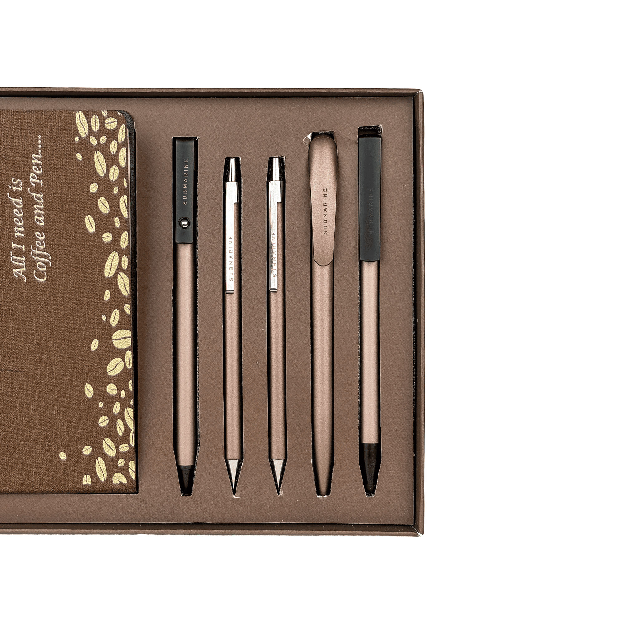 Submarine Premium Coffee Aroma Pen & Diary Gift Set
