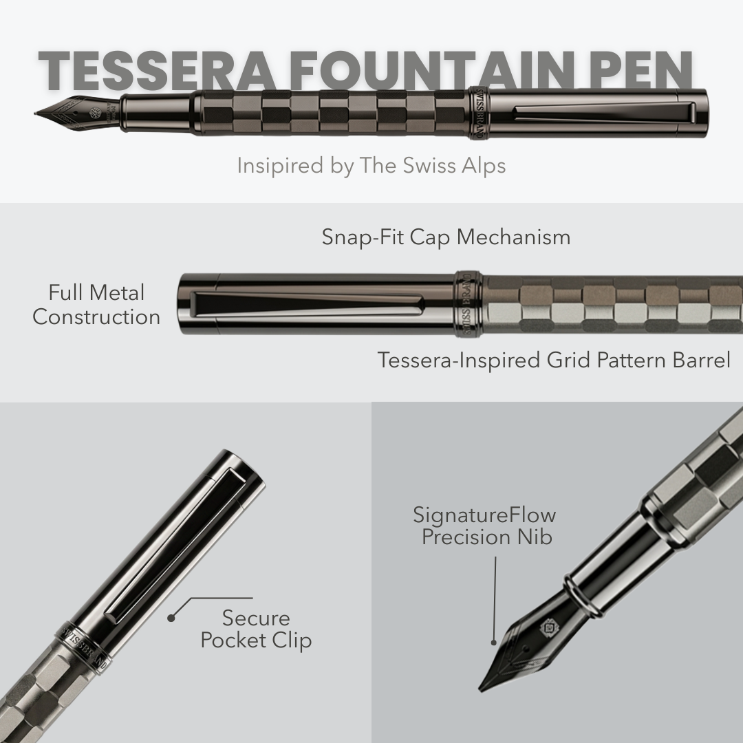 Ashler Tessera Rollerball & Fountain Pen Set